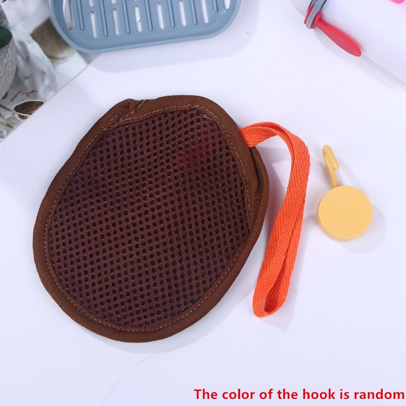 

Bath Flower Scrubbing Bathroom Accessories Personal Care Soap Mesh Pouch with Lanyard Fast Foaming Shower and Travel Holder Net кофейный