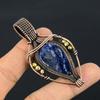 Sodalite Pendant, Gemstone 999 Copper Wire Wrapped Jewelry Pendant, Handmade Jewelry Birthstone Pendant, Gift For Him
