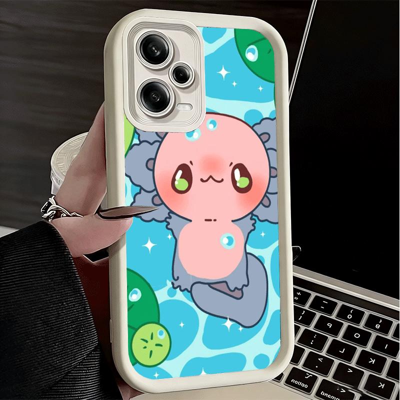 Phone Case for Xiaomi Redmi Note 15 14 13 Pro Plus Axolotl Cartoon Cute Shell 12S 11 11S 11T 5G 14S Soft Silicone Funda