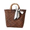 PP Shoulder Bags Bamboo handle Crochet Bag Fashion Shopping Tote Bags  Women
