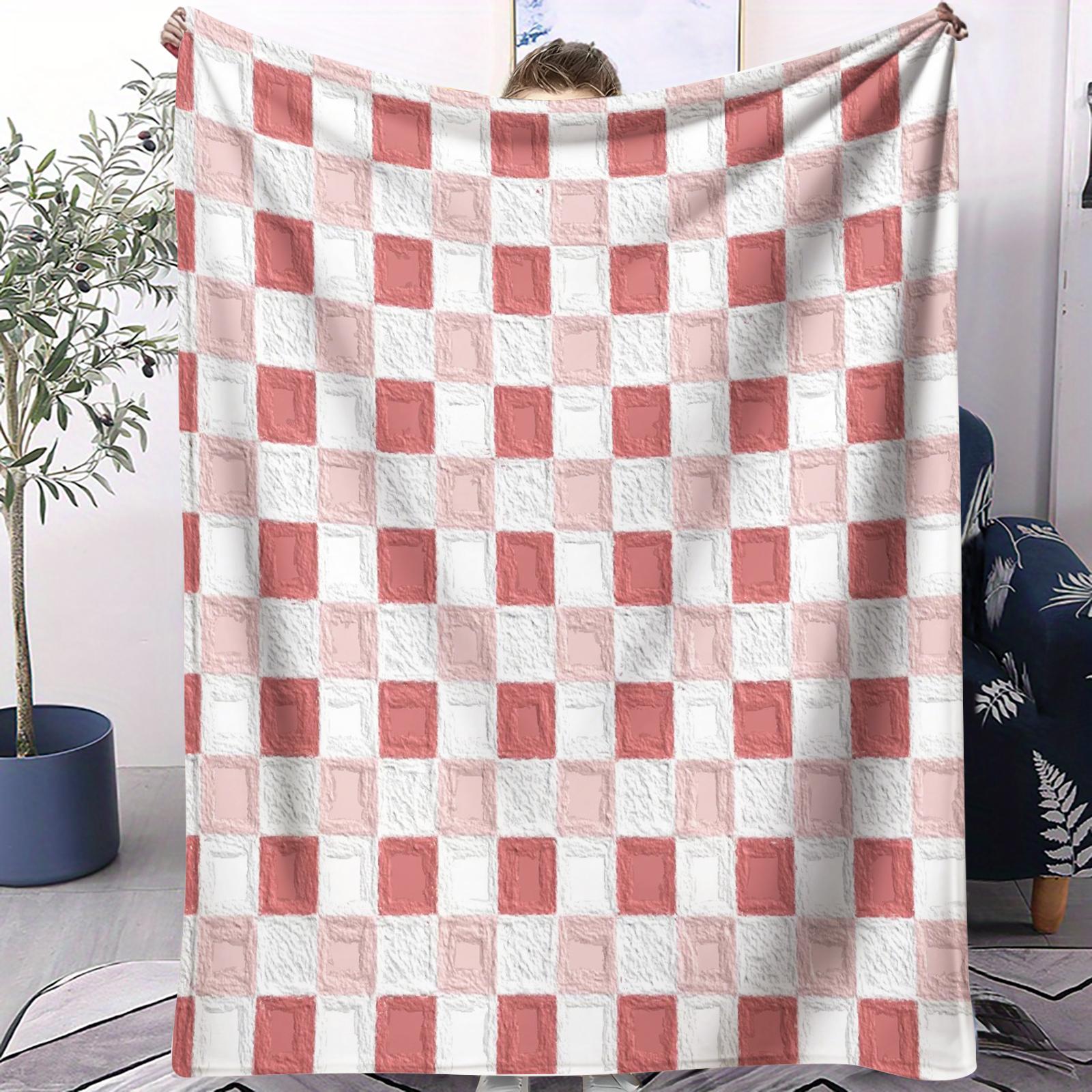 

Minimalist Stylish Versatile Patchwork Blanket Soft Multifunctional Decorative Blanket Four Seasons Universal Cover Blanket 70x100cm
