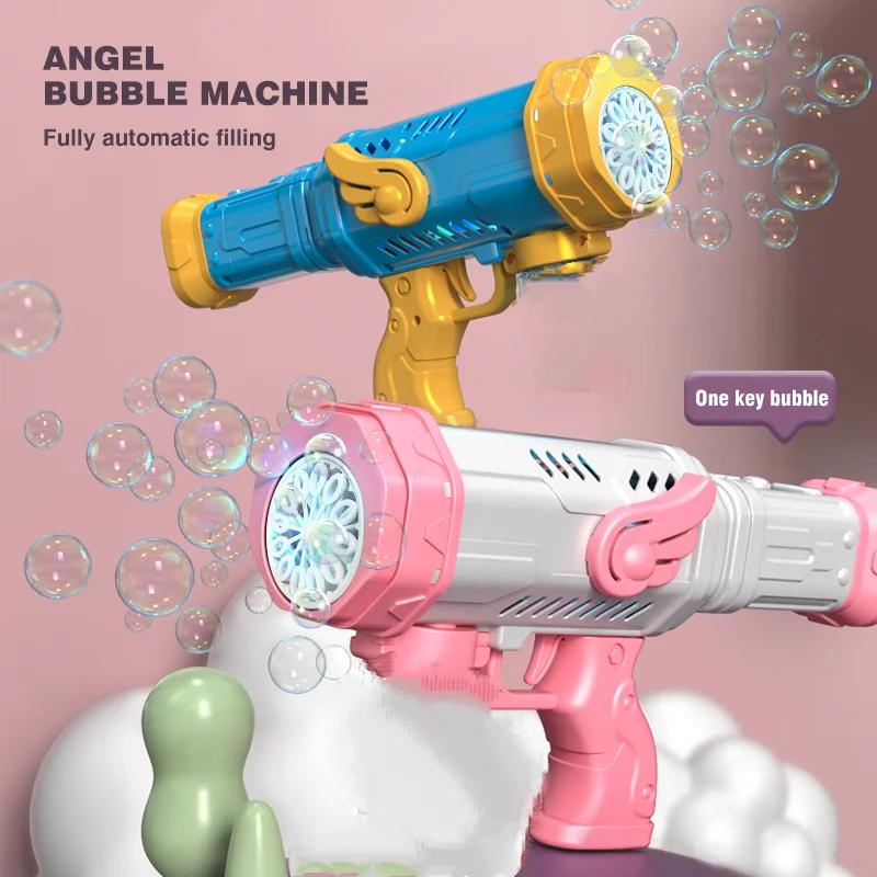 12 Hole Children'S Bubble Gun Outdoor Toys Full Automatic Water Electric Bubble Maker Machine Soap Blowing Toys Game Party Gifts
