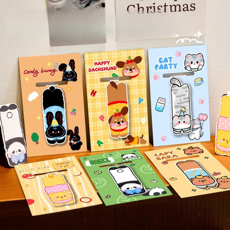 Office School Supplies Cute Pet Magnetic Bookmarks for Students Cartoon Page Markers  Adorable Animal Stationery Book Clips Gift