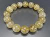 Gold Rutilated Quartz Milky Quartz Large Beads Prayer Bead Bracelet Natural Stone Size [Stone Street] Approx. 13mm+ Men's L+