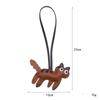 Creative kitten pendant cute funny cow kitten bag keychain leather pendant neighbor kitten pu pendant