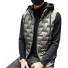 Langlebige Herren Herbst Freizeit Warme Daunenweste mit Abnehmbarer Kapuze Stilvolle Wattierte Jacke