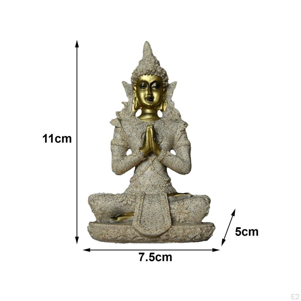 Buddha Sculpture for Home Office Decor - Handcrafted Resin Figurine