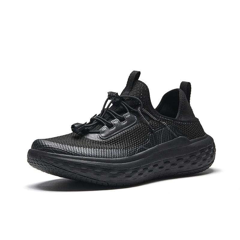 Anta Casual Comfortable Daily Commuting Wear Resistant Shock Absorbing Low Top Lifestyle Shoes Men Sneakers Basic-Black 112628866-1