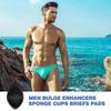 4 Pcs Men Bulge Sponge Enhancement Cups Enlarge Front Male Package Enhancer Pads for Swim Trunk Thongs Shorts