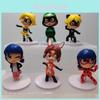 Charming 6 Piece Miracle Girl Pvc Figurines Car Accessories Cake Display And Anime Collectibles