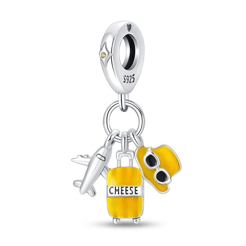 Kupfer Pudel Wal Handtasche Eiffelturm Elegant Charms Perlen Anhänger Passend für 3mm Armbänder DIY Feiner Schmuck Herstellung