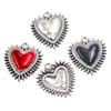 25x27mm Retro Gothic Heart Drip Oil Pendant for DIY Bracelet and Necklace Jewelry