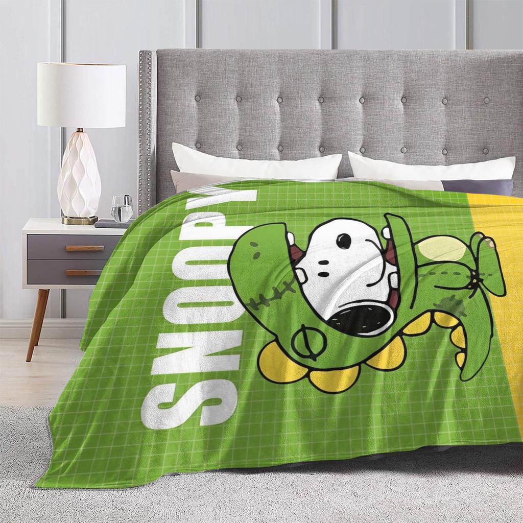 Cute Cartoon Snoopys Blanket Velvet Spring Autumn Multi-function Ultra-Soft Throw Blankets for Bedding Travel Bedspreads