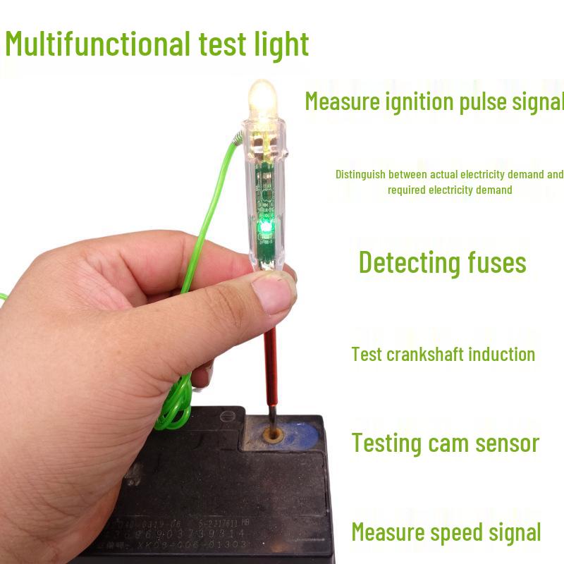 Powerful Dual-Color LED Electric Circuit Test Pen 12V/24V: Multifunctional Tool for Light and Circuit Detection.