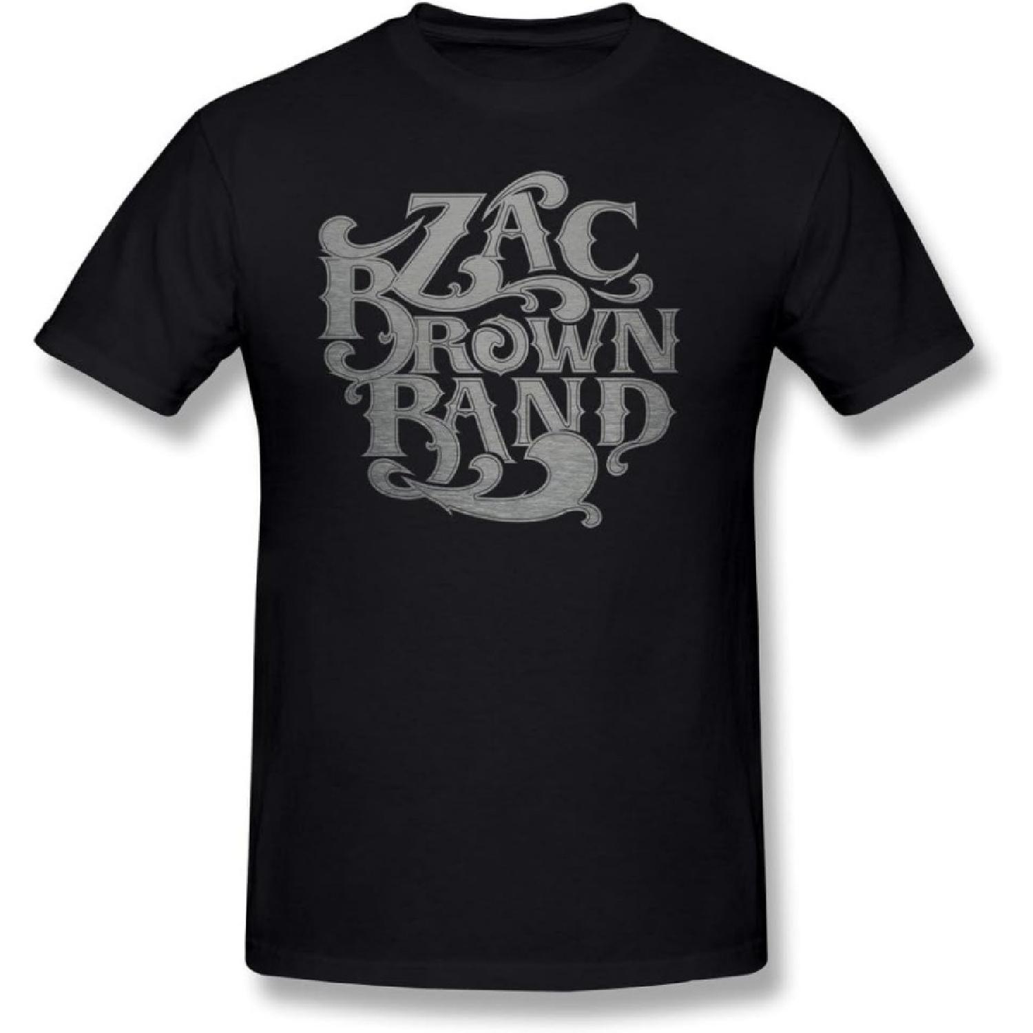 CXY Men s Zac Brown Band Logo T-Shirt S Black XXXXXL разноцветный