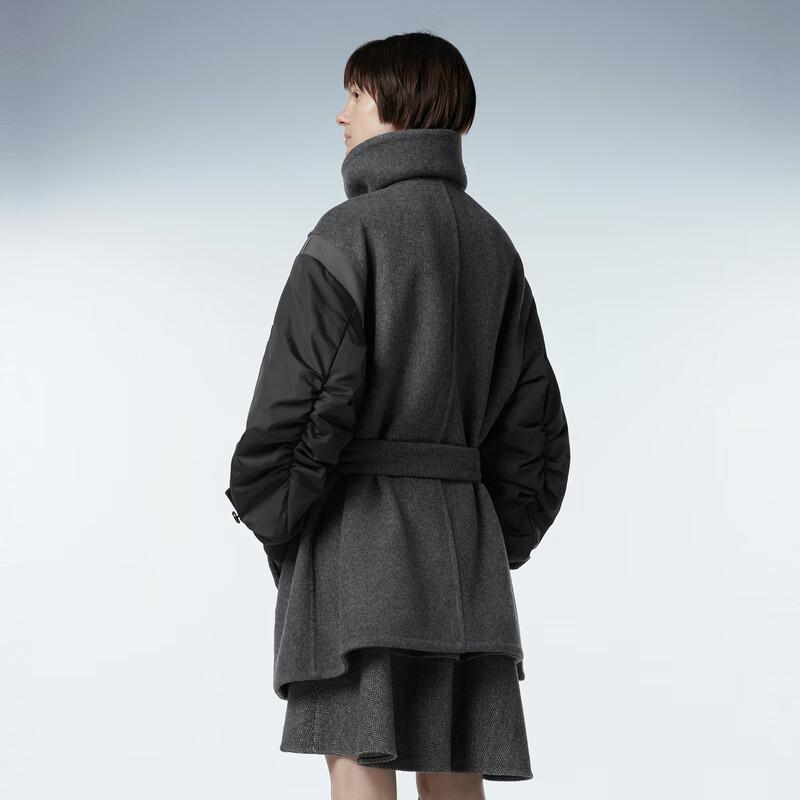 JNBY 2023 Winter Loose Fit Lapel Wool Blend Coat