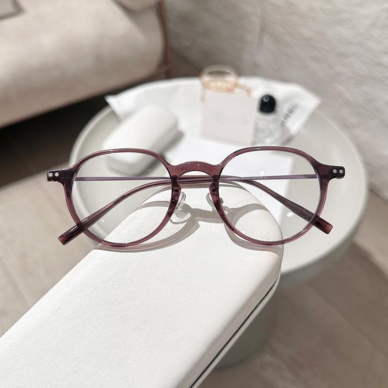 

Новая винтажная круглая оправа для очков Kunda из чистого титана KBT98863 для маленьких лиц, совместимая с рецептурными линзами.