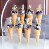 100Pcs Clear Cone Candy Storage Bags Cones Transprant Plastic Bag Popcorn Candy Bags For Baby Shower Wedding Party Bags Supplies