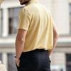Men's Summer High-End Mesh Ice Silk Short Sleeve Polo Shirt Breathable Lightweight Casual Top with Palm Tree Embroidery