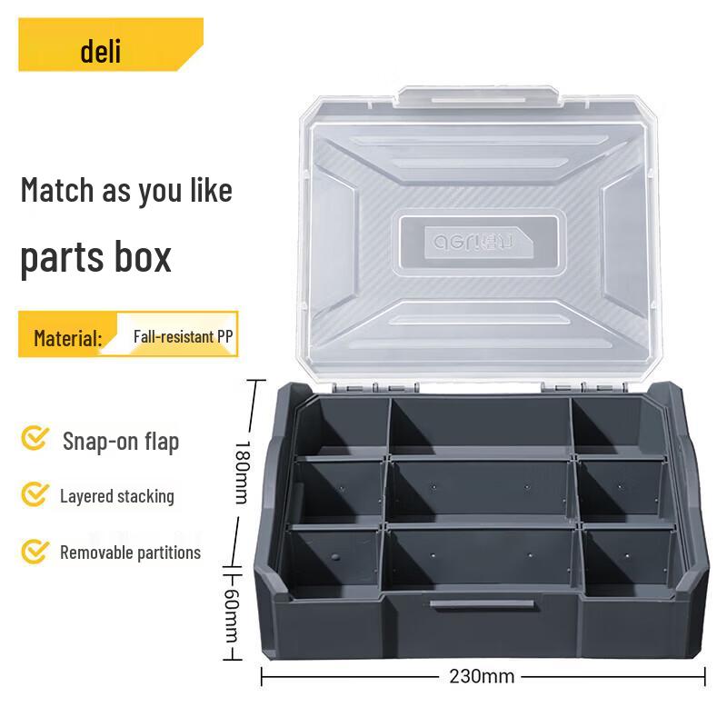 

Deli 9-Compartment Multi-Tool Parts Organizer