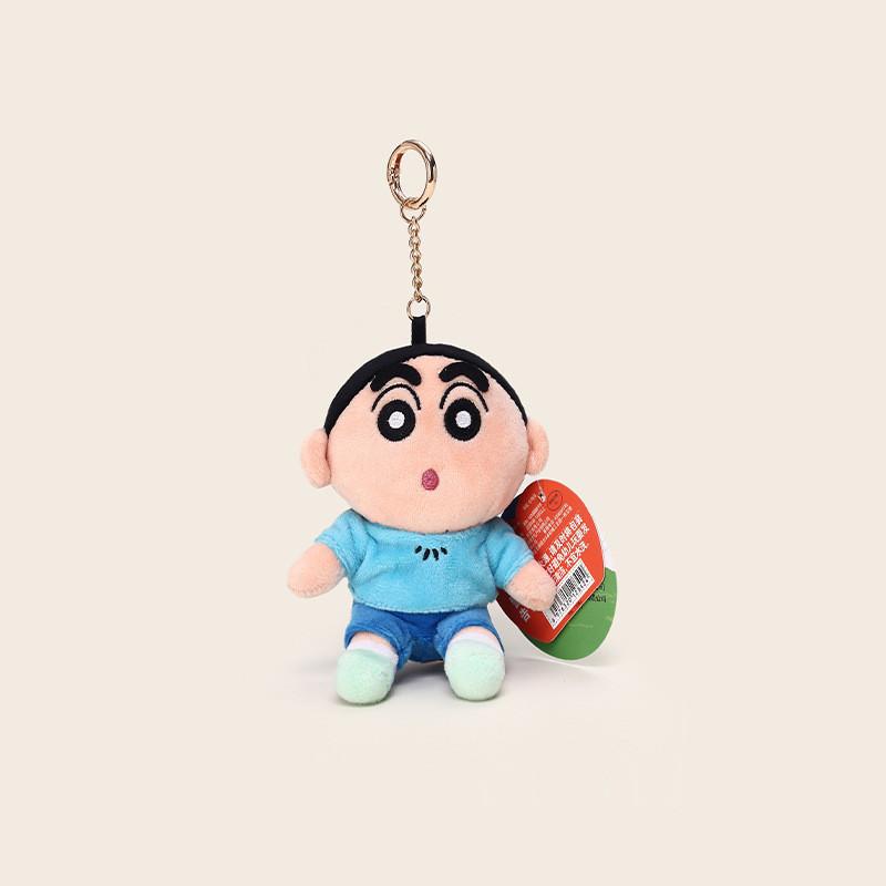 Sitting Crayon Shinchan Dynamic Superhero Plush Keychain Cartoon Pendant Anime