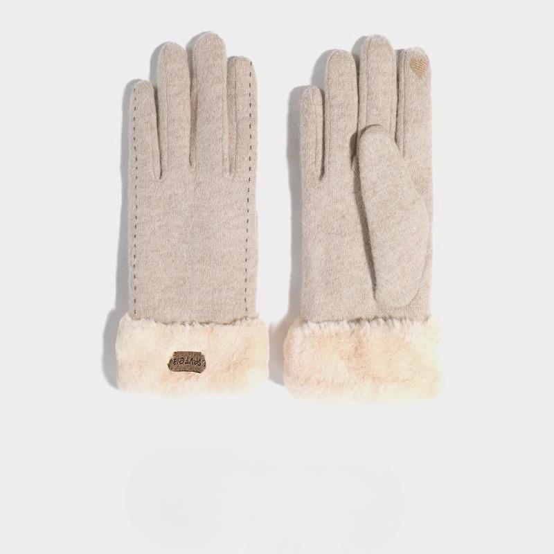 

Зимние Теплые Перчатки Плюс Бархат Утолщенные Защита от Холода Сенсорный Экран Указательного Пальца Мягкие и Удобные Устойчивые к Холоду Частично Вязаные Перчатки Модные