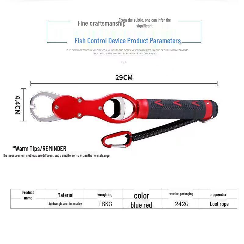 Multi-functional Fish Gripper with Scale, Hook Remover, Fishing Pliers, and Lure Pliers in Space Aluminum