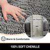 Olanly Chenille Saugfähige Badematte Schnelltrocknender Badezimmerteppich Trockener Boden Dekoration Duschmatte Weicher Dicker Plüschteppich Anti-Rutsch-Fußmatte