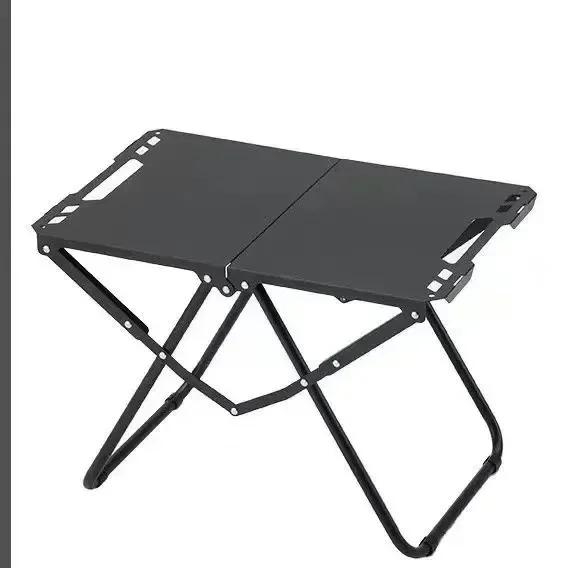 

Lightweight Folding Picnic Table, Camping Folding Table for Practical Use Outdoors, Space-Saving Design, High Load Capacity чёрный
