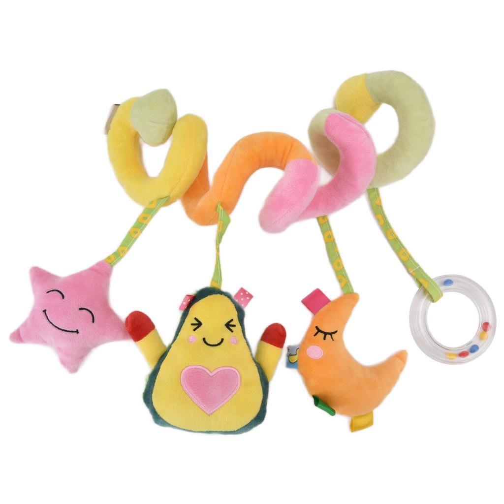 Baby Spiral Wrap Crib Bed Toy Cartoon Cute Stroller Car Seat Hanging Plush Rattle Toy