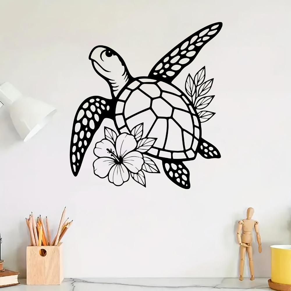 Metall Meeresschildkröte Wandkunst, Eisen Skulptur für Außen Terrasse Garten Zaun, Strand Küsten Haus Dekoration, Wetterfest