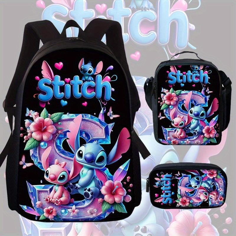 Stitch Rucksack für Kinder aus Oxford-Stoff mit Rückenschutz für den Schulgebrauch