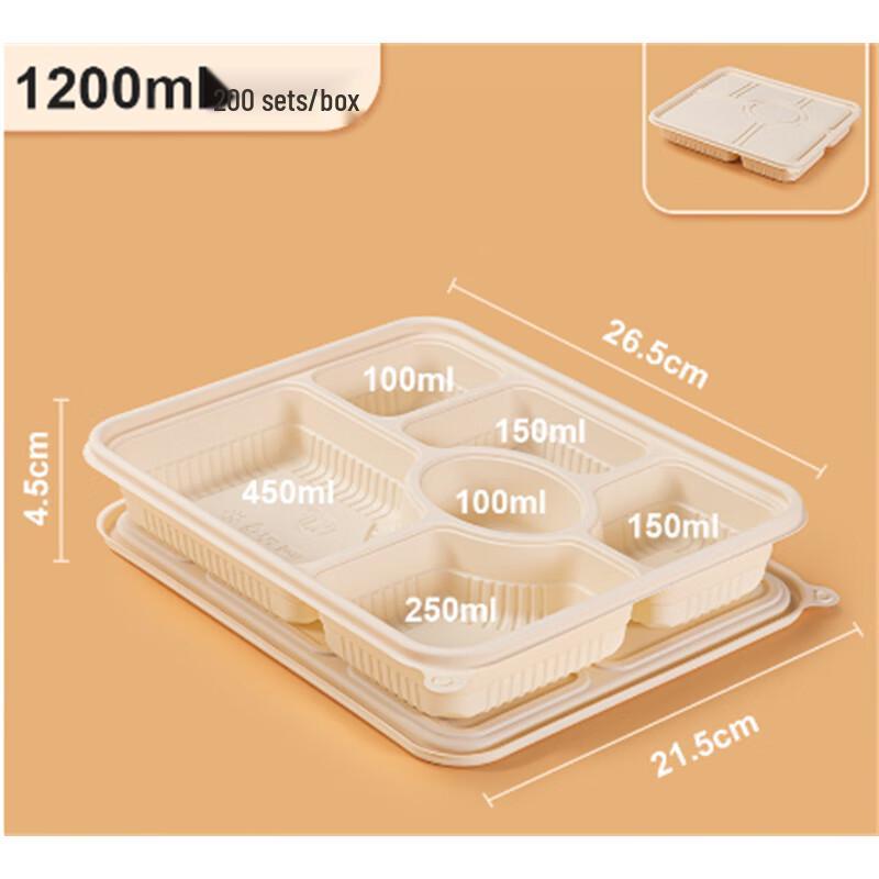 Ronghe Biodegradable Corn Starch Disposable Lunch Boxes