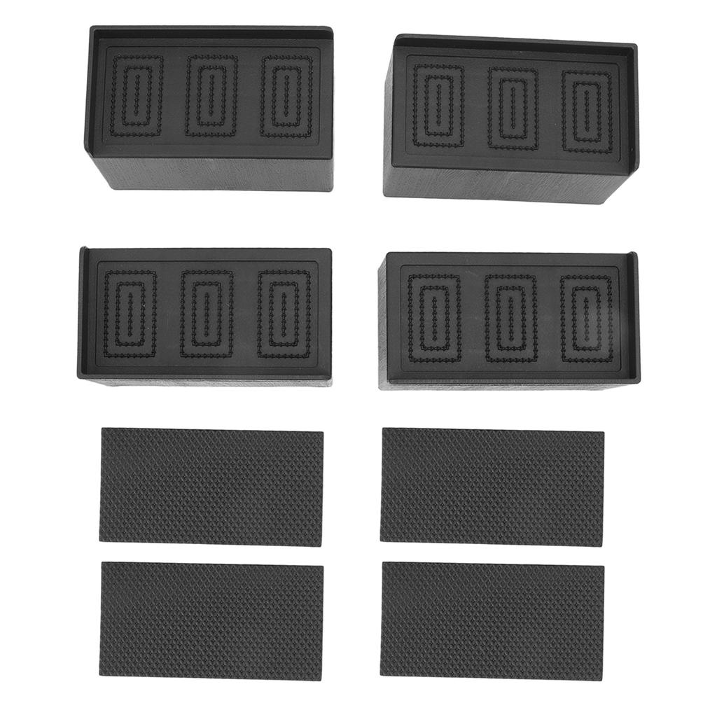 L-formade rektangulära möbelhöjare Gummi Stapelbara Soffhöjare för Bord Soffa Stol Säng