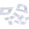10PCS/Set Steering Wheel Button Trim,Aluminium Alloy Steering Wheel Control Switch Button Sticker Silver Replacement for Land Discovery Sport