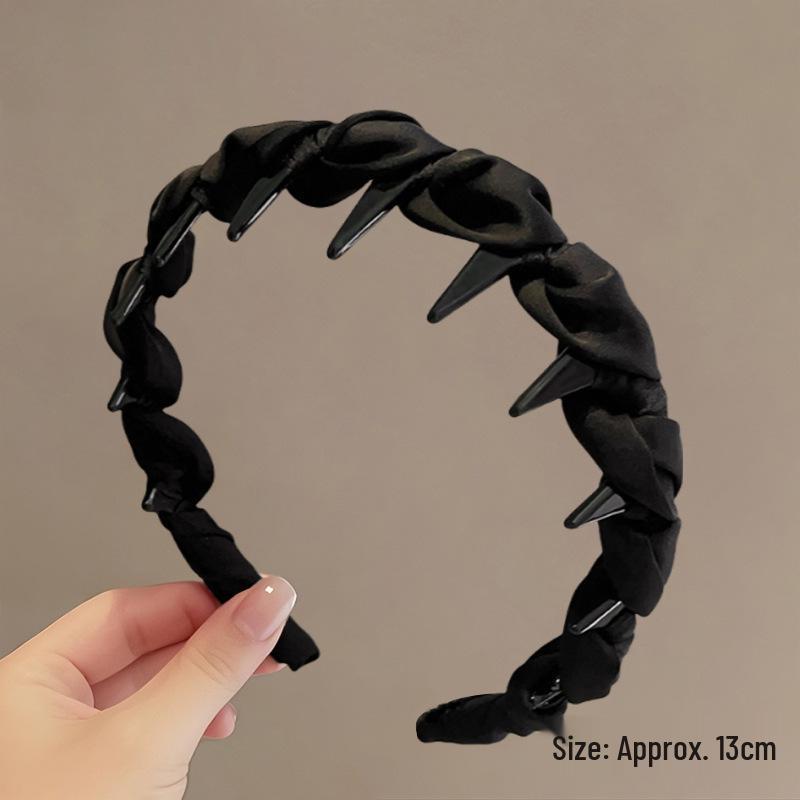 

2025 Высокая корона Черная сетка Стразы Повязка на голову - Женственный Роскошный Аксессуар для волос