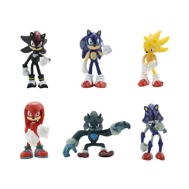 Sonic The 6Pieceset Doll Anime Figure Toys 4St Generation Boom Rare Dr Eggman Shadow Pvc Toy For Children Characters Gift 4-7Cm