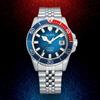 ΑΛΜΠΑ (Από τη Seiko) Αυτόματο Ανδρικό Ρολόι από Ανοξείδωτο Ατσάλι με Μπλε Καντράν AU4051X1