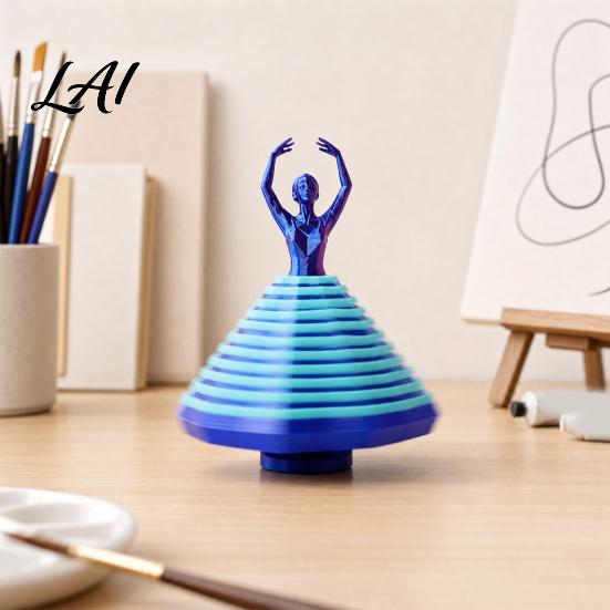 Stress Relief Fidget Toy Ballet Dancer Toy Spinning Ballerina Figurine 3D Printed Desk for Office Home Lovers Gift Anxiety Decor
