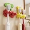 Self Adhesive Fruit Shaped Toothbrush Holder Space Saving Punch Free Silicone Toothbrush Holder Waterproof Decorative