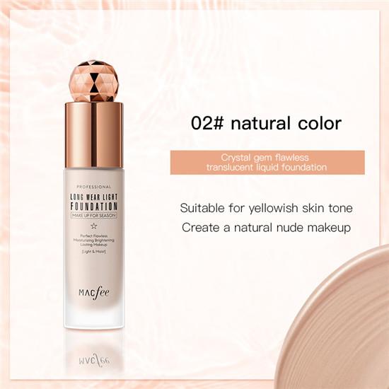 

Жидкая основа Crystal Gem Безупречный прозрачный натуральный цвет освежающий увлажняющий контроль жирности деликатный консилер