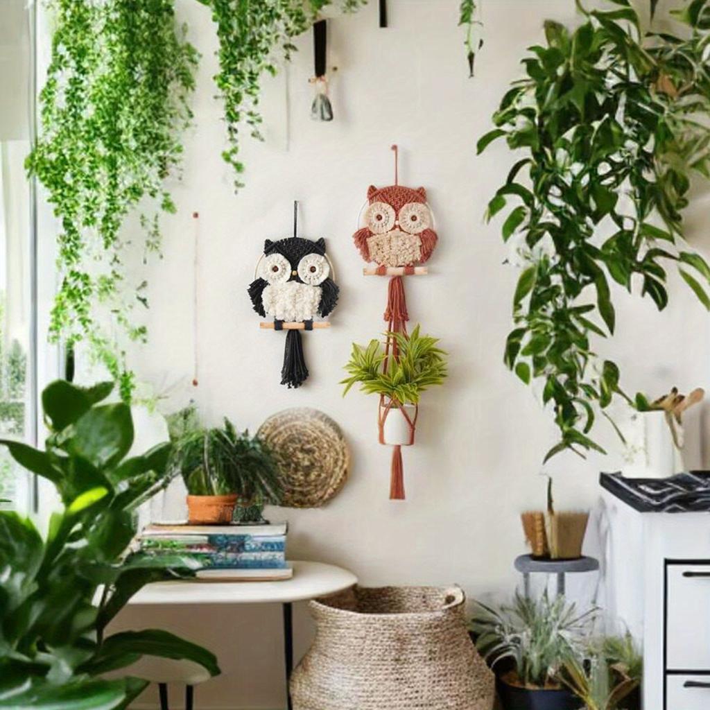 1pc Creative Home Wall Decor Tapestry Wall Decor Hand-woven Owl Tapestry Suitable for Gifts to Friends and Family