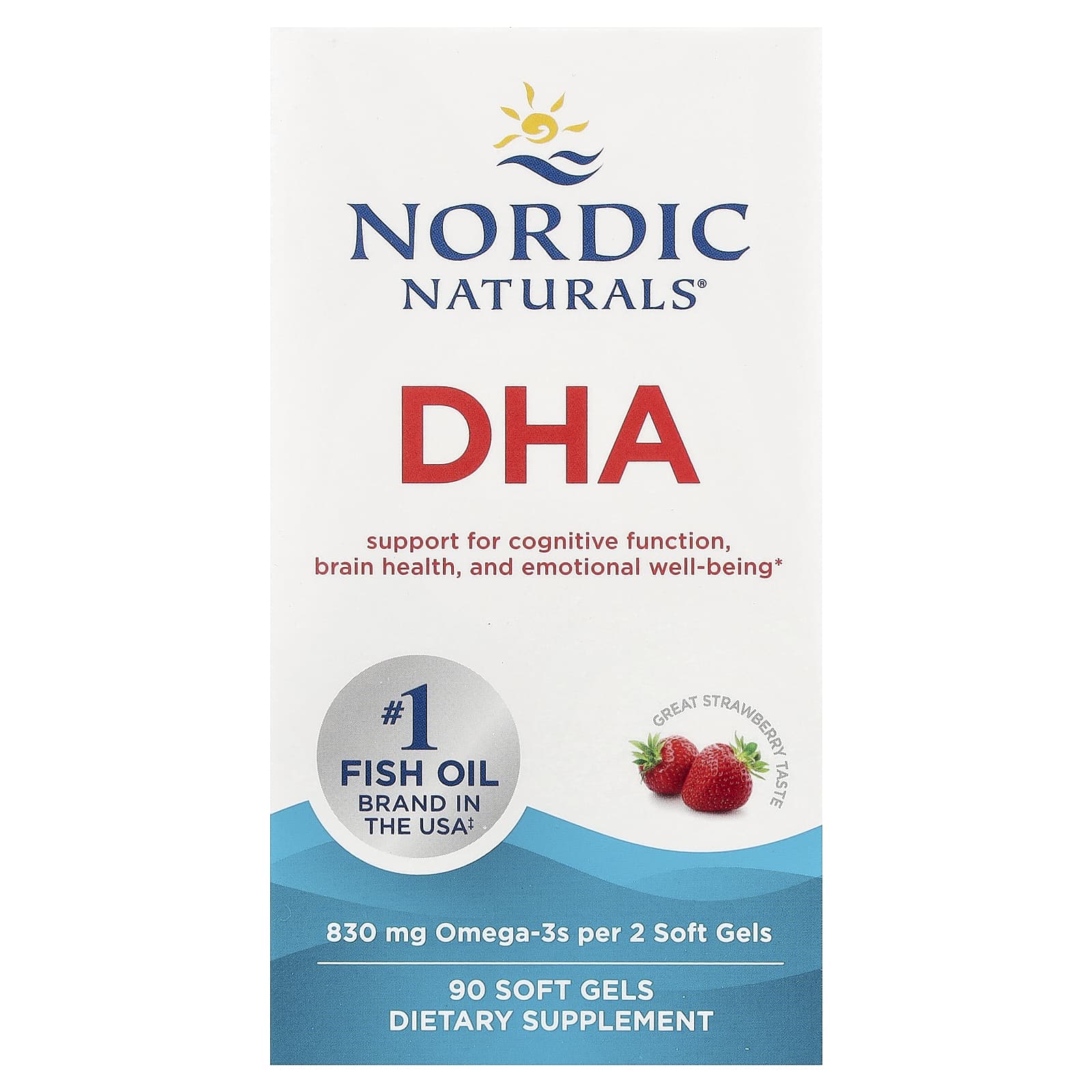

Dha, Strawberry Flavor, 90 Softgels
