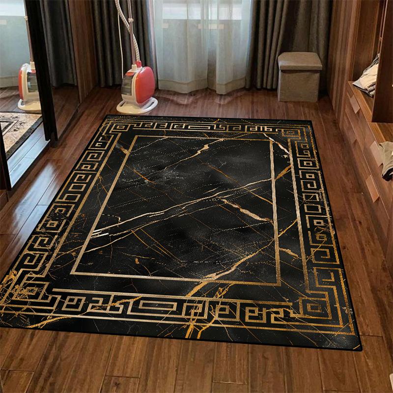 New Chinese-style Carpet Living Room Decoration Luxury Floor Mat Large Size Black Bedroom Lounge Non Slip Soft Rug Washable