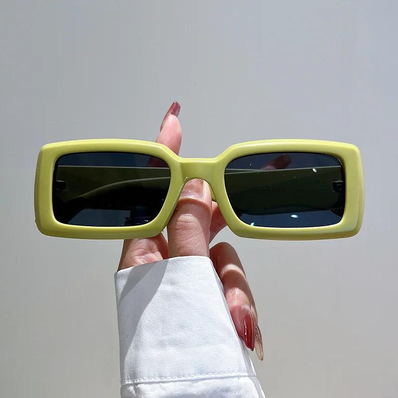 Retro Vierkante Zonnebril voor Dames Heren Nieuwe Mode Ontwerper Klein Montuur Y2K Zonnebril Trending Product Tinten UV400 Brillen