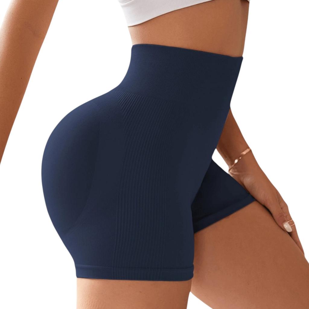 High Waist Push Up Shorts 360 Sculpting Butt Lifting Yoga Shorts for Women Rosy Pink XS 858 Blue