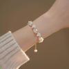 French Retro Imitation Pearl Lotus Seedpod Handmade Bracelet for Women Light Luxury Unique Niche Joyful Bead Bracelet