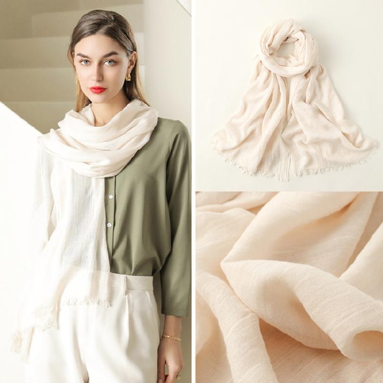 Sun Protective Scarf Outdoor Summer Wear Capelet Shawl Lightweight Cotton Linen Fabric Head Cover Travel Essential