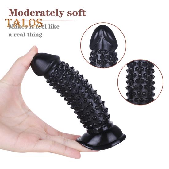 Anal Plug Strong Suction Cup Dildo Soft And Sensual Simulation Bump Design Penis Thrusting Sex Dildo Female Supply