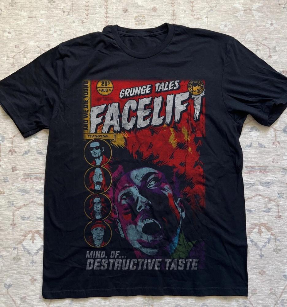 

Hot Alice In Chains Facelift T-shirt Unisex Black Cotton T-shirt Size S-5XL Unisex T-Shirt S